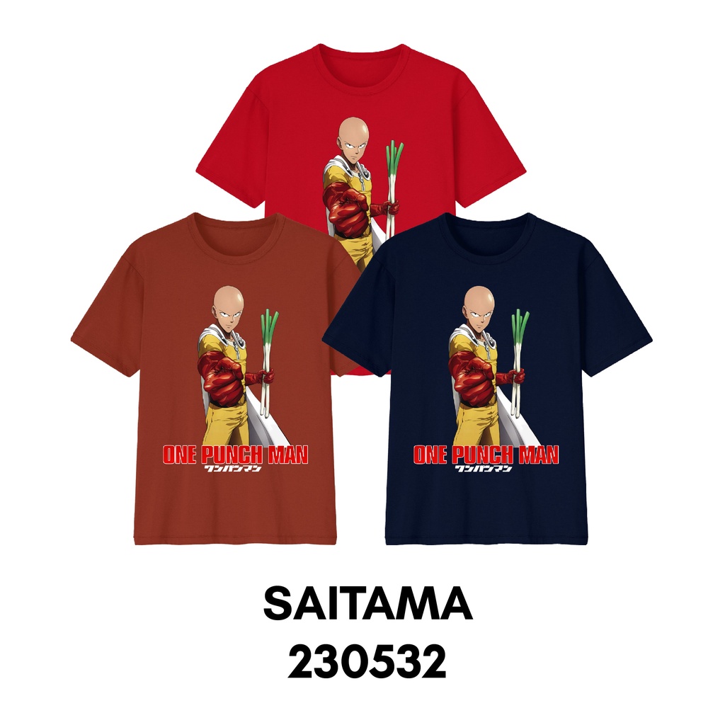 Kaos Anime One Punch Man Series Size Dewasa Bahan Katun Combed 30s