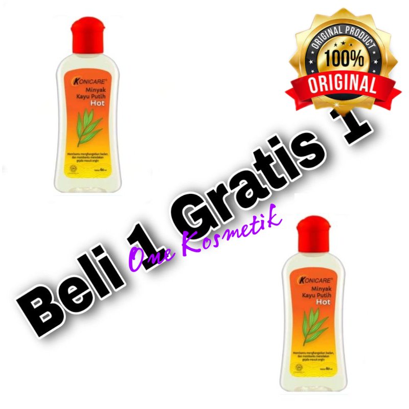Promo Beli 1 Gratis 1 Konicare Minyak Kayu Putih Hot 125 ML Besar