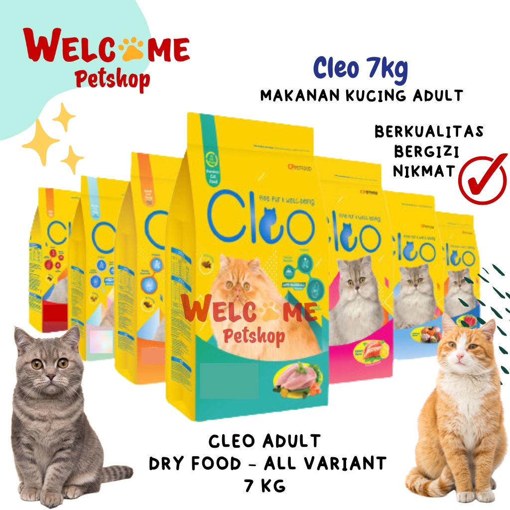 Cleo 7kg Makanan Kucing Adult Dry Food Pakan Cat Food ALL VARIAN
