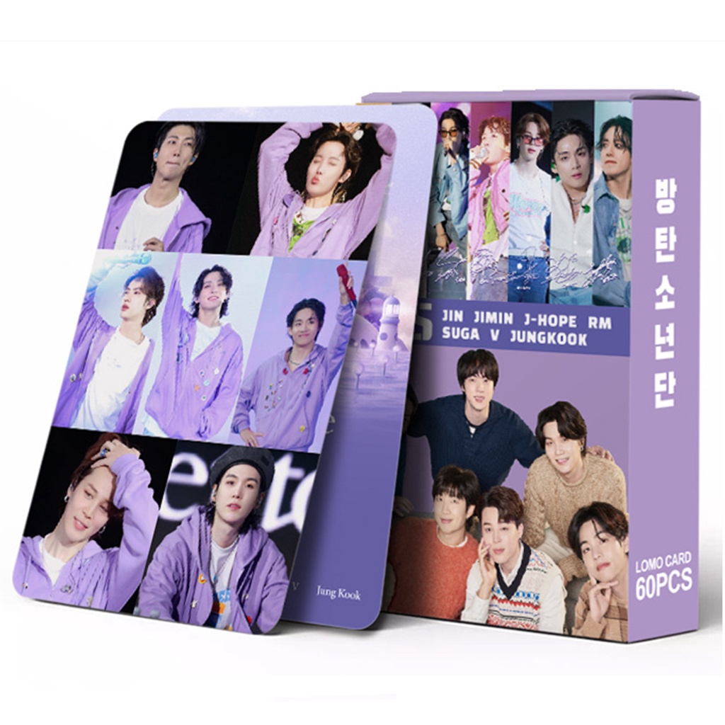60pcs/box BT-S Photocard Album JIN V JIMIN SUGA JK J-HOPE RM Lomo Kartu Bangtan Boys Kpop Postcards