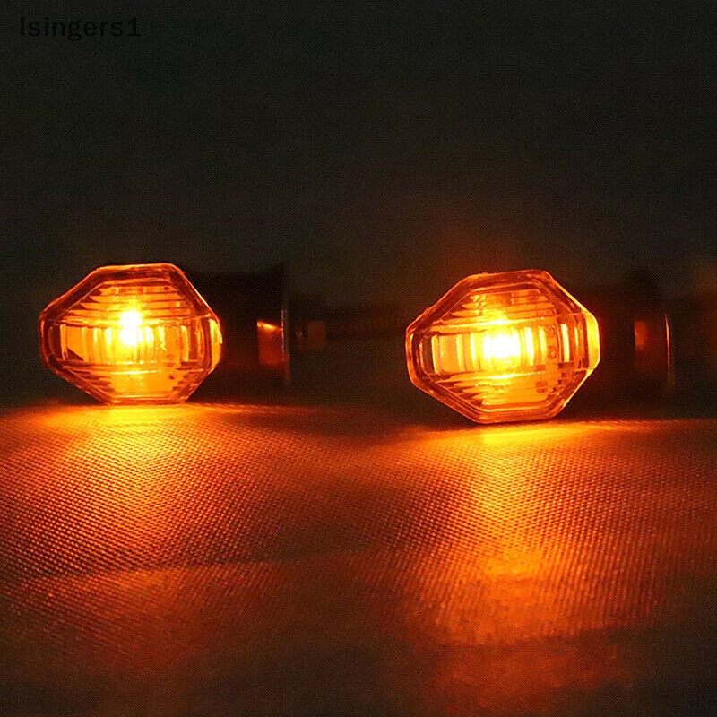 [lsingers1] 2x Motor Universal 1LED Amber Turn Bike Indikator Sinyal Lampu Blinker Butik