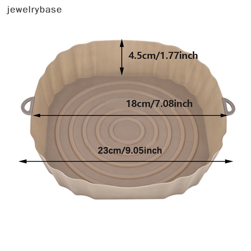 [jewelrybase] 18 cm Air Fryer Silicone Pot Air Fryer Basket Liner Anti Lengket Oven Baking Tray Butik