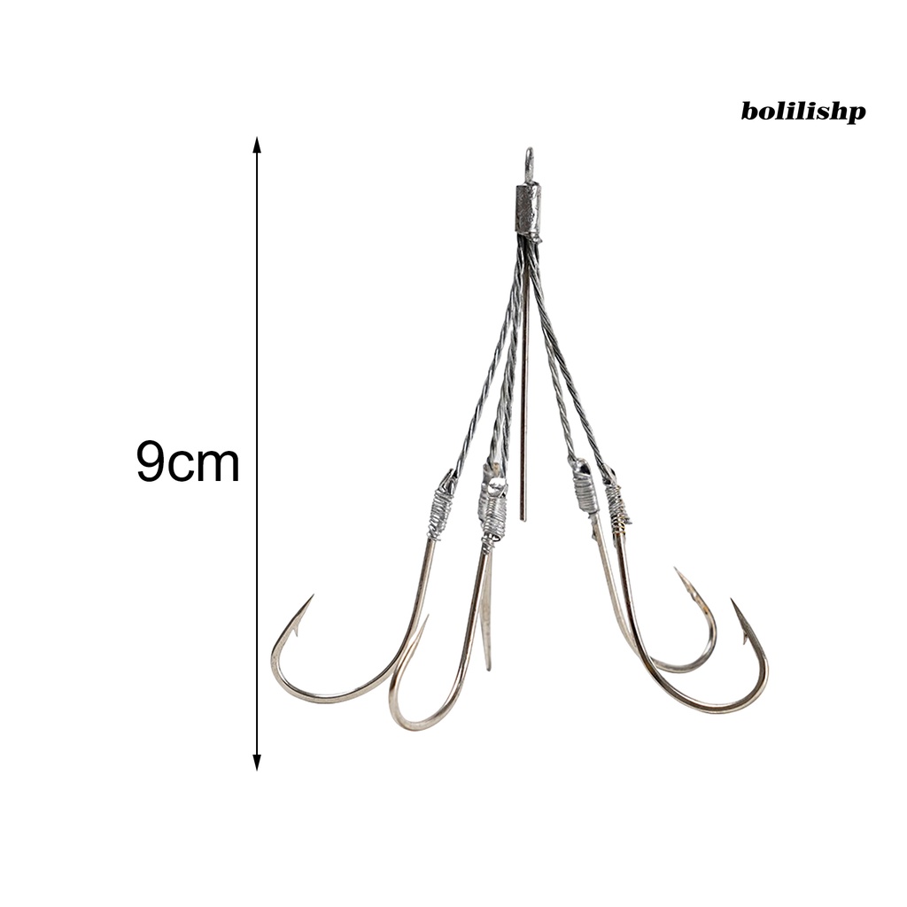 Bo-j-bentuk Ketangguhan Tinggi Anti-Cacat Tahan Retak Kawat Baja Kail Pancing5Per6 /8 Kait Berduri Jig Kepala Lure Hook Fishing Tackle