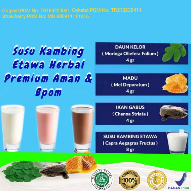 

SUSU KAMBING ETAWA BUBUK HERBAL PREMIUM UNTUK MENYEHATKAN TUBUH PENGGEMUK BADAN ASAM URAT LAMBUNG PERNAPASAN ASMA JANTUNG KOLESTEROL PARU SENDI ANAK REMAJA DEWASA LANSIA GOMILKU GO MILKU SR12 SR 12 AMAN BPOM