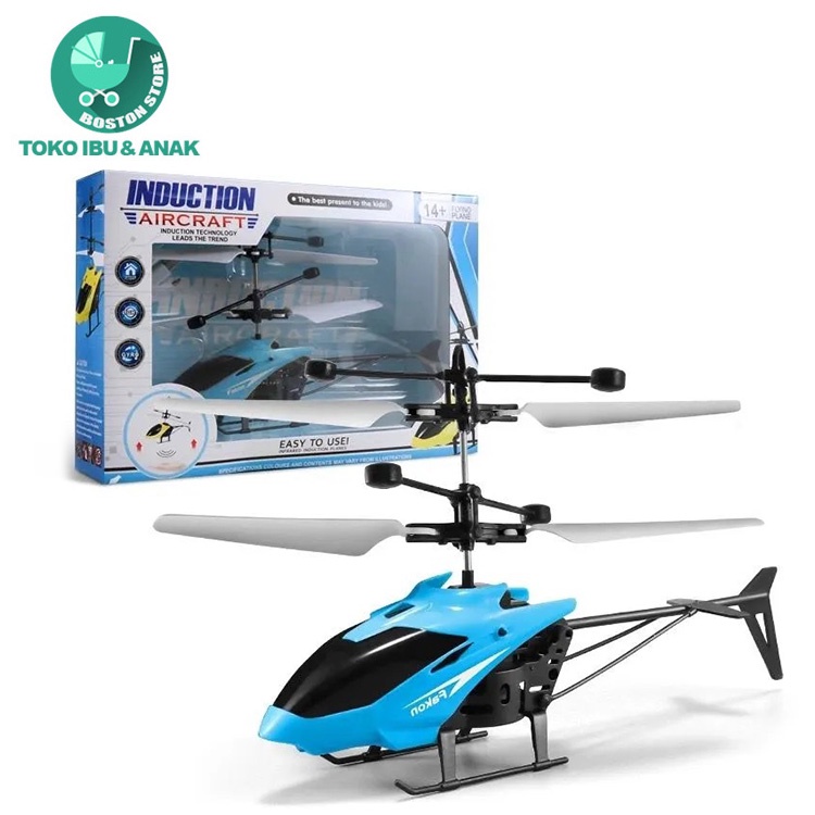 Bostonstore Mainan Pesawat Anak dengan infrared/Sensor Tangan Flying Helikopter