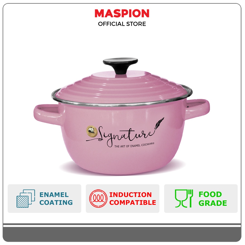 Maspion Panda Panci Casserole Enamel Signature Pan 24 cm