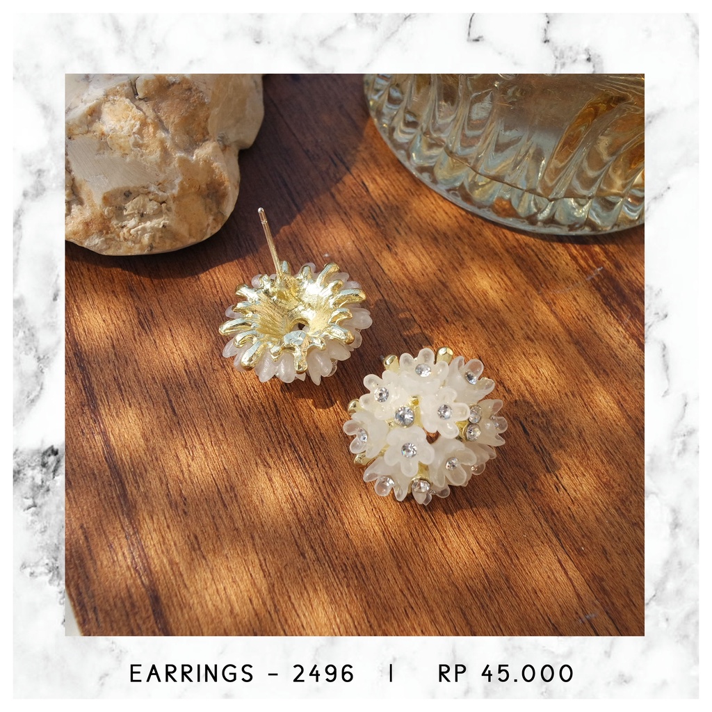 ANTING BUNGA KRISTAL - 2496