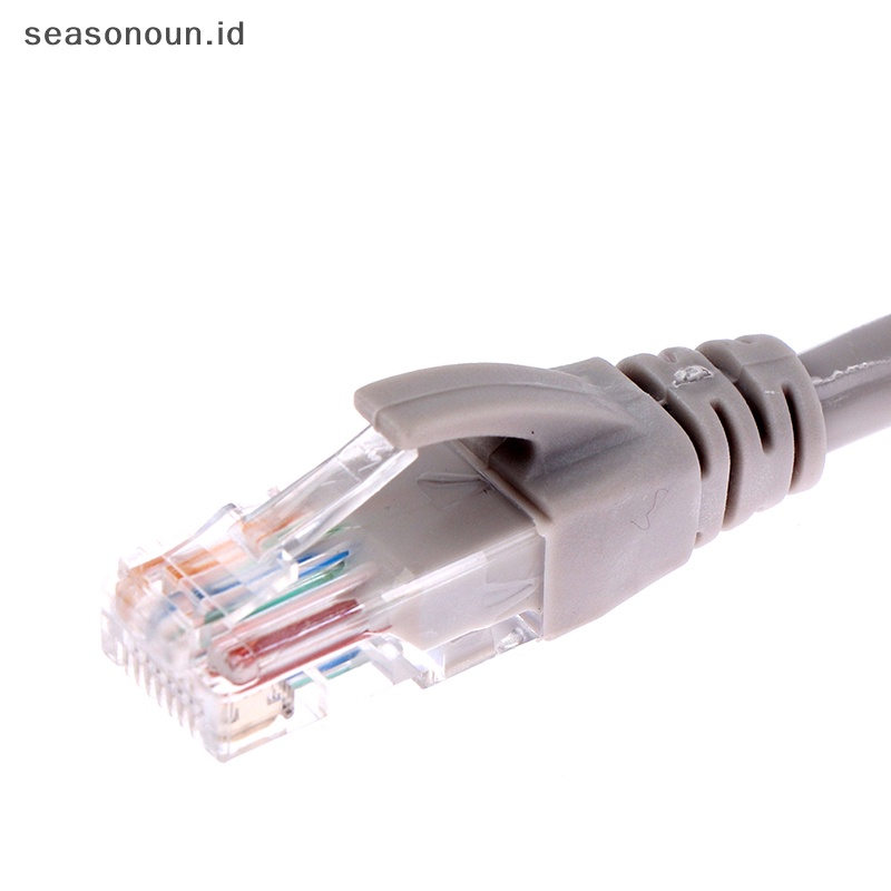 Seasonoun CAT6E Kabel Jaringan Eterna Male to Male RJ45 Patch LAN Kabel Pendek 0.2m-1.5m.