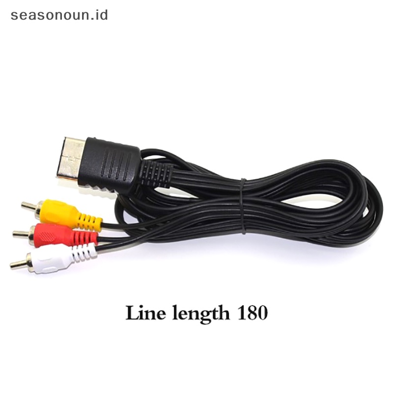 Seasonoun Kabel Adaptor AV Audio Video TV Komposit 1.8M Untuk Kabel RCA SEGA Dreamcast.