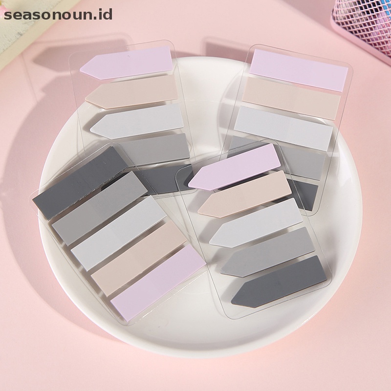 Seasonoun Indeks Warna Solid Memo Pad Lembaran Sticky Notes To Do List Planner Stiker Alat Tulis Halaman Bendera Kantor Dekorasi Hadiah.