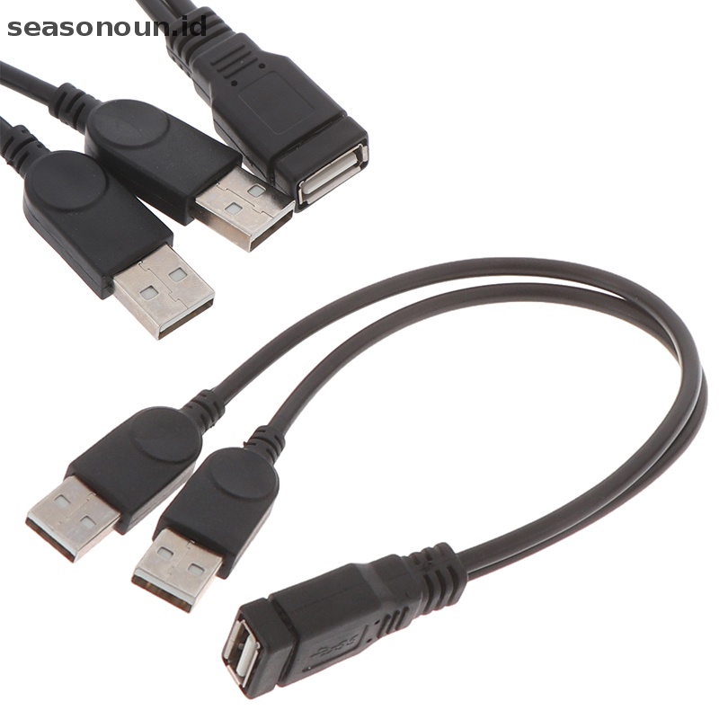 Seasonoun usb 2.0 female to usb 2kabel male usb double splitter power extension cable.