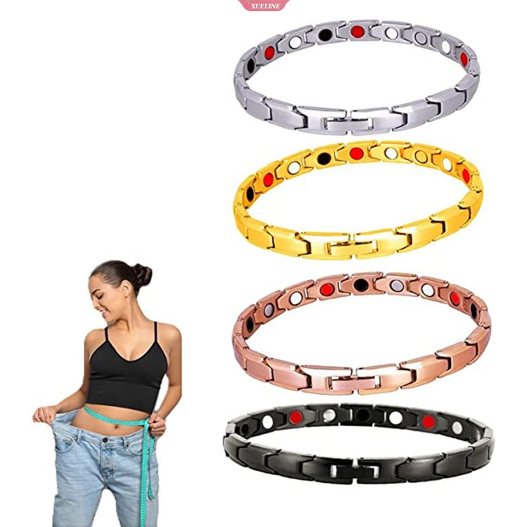 Ultra Kekuatan Bio Magnetik Terapi Gelang Wanita Mode Baris Ganda Kuat Magnet Germanium Ion Negatif Gelang Bangles [ZXL]