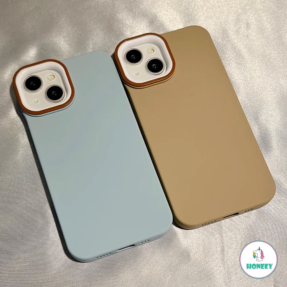 Casing Ponsel Untuk Apple14Kualitas Buram Nyaman Untuk iPhone XR 11 12 13 14 Pro Max 7 8Plus Warna Solid Sederhana Shockproof Lembut Silicone Cover