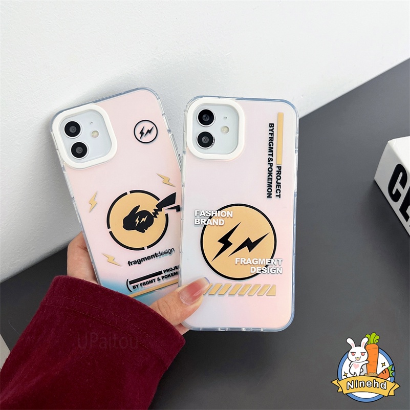 IPHONE Casing Kompatibel Untuk Iphone14 13 12 11 Pro Max X Xr Xs Max8 7 Plus SE 2020 Kualitas Tinggi Gradiasi Laser Akrilik Casing Ponsel Bening Shockproof Bumper Soft Case Full Cover Pelindung