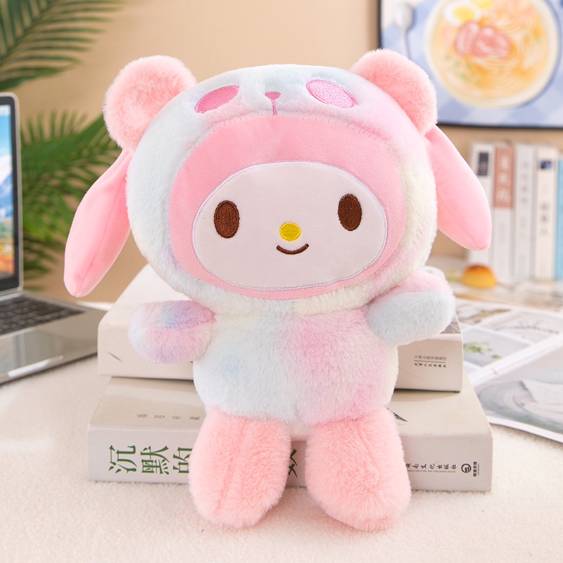 Kuromi Plush Toy Melody Cinnamoroll Boneka Warna-Warni Baru Sebagai Hadiah Ulang Tahun Untuk Anak Perempuan