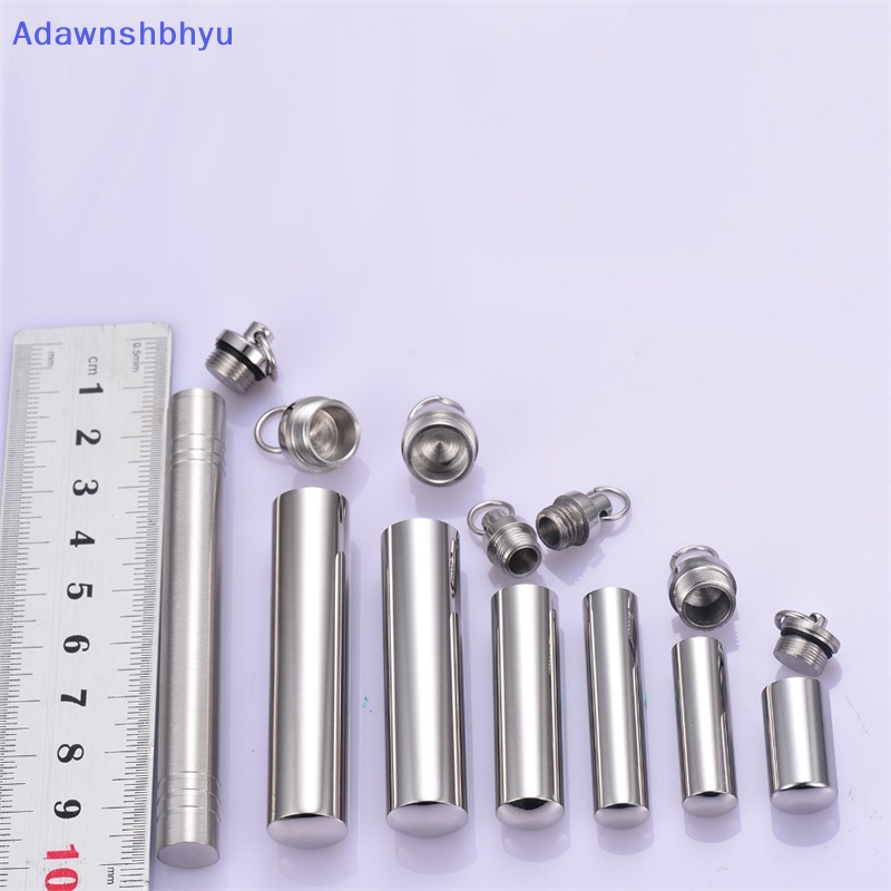 Adhyu Botol Stainless Steel Cremation jewelry Tabung Silinder Abu Guci Liontin Kalung ID