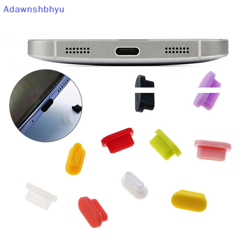 Adhyu 10PCS Silikon Tipe-C Plug Debu USB Charging Port Protector Untuk Smart Phone ID