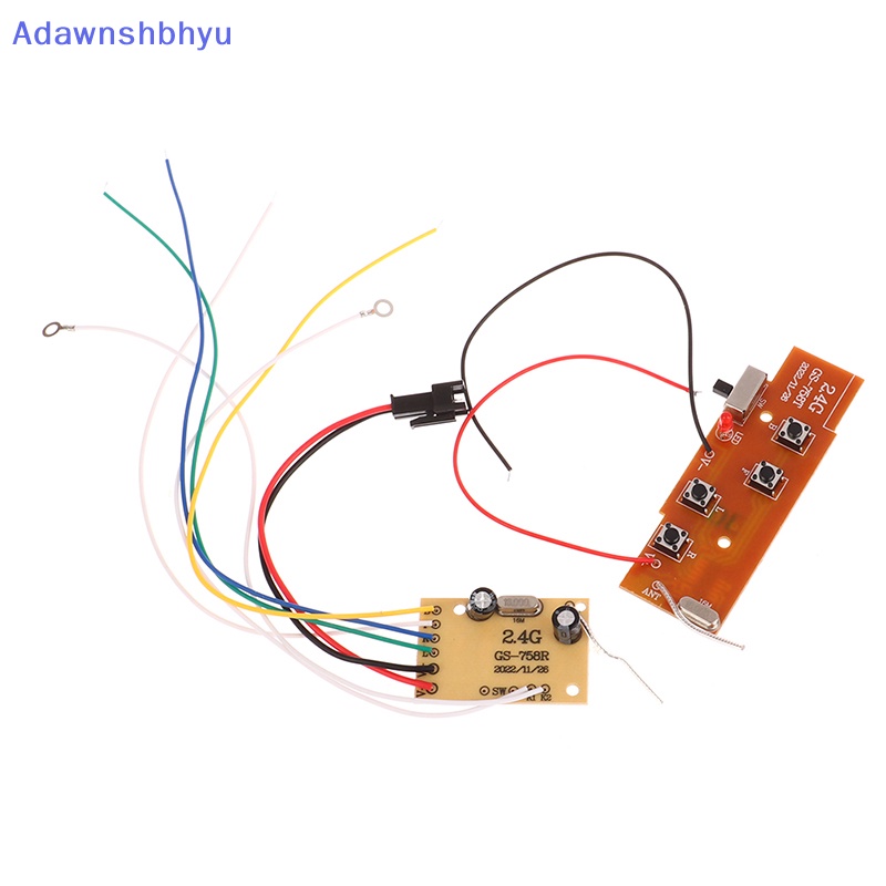 Adhyu 2.4G 4CH RC Remote Control Sirkuit PCB Papan Pemancar Dan Penerima Remote Control Mainan Antena Radio System ID