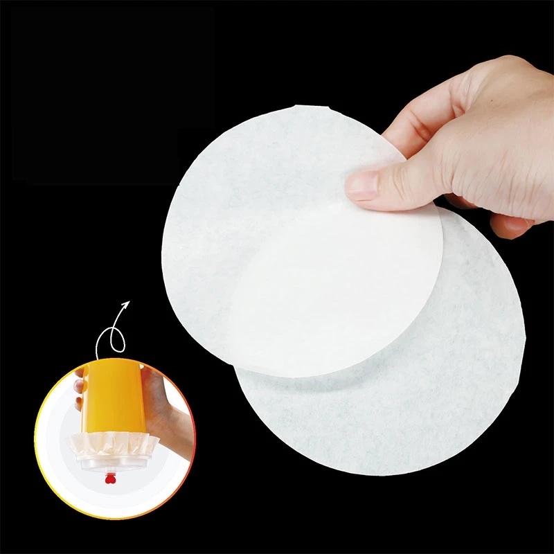 Paking Anti Tumpah Kopi Filter Botol Anti Bocor Kertas Saring Sealing Paper Film Cup Teh Coffee Pads Milk Sealer Round Films 100lembar Disposable Round Leak Proof Paper Films