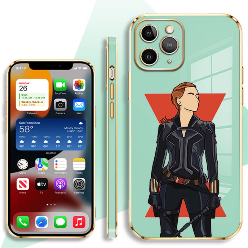 Marvel Scarlet Witch Wanda Black Widow Soft Plating Phone Case For Samsung J7 2017 Note 10 Plus 20 U