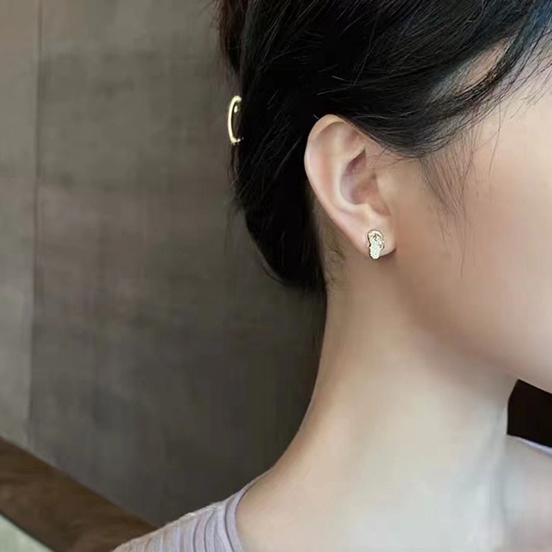 Lucu Mini Sepatu Slipper Zircon Stud Earrings Untuk Wanita Mewah Warna Emas Anting Tidak Biasa Korea Fashion Pesta Perhiasan