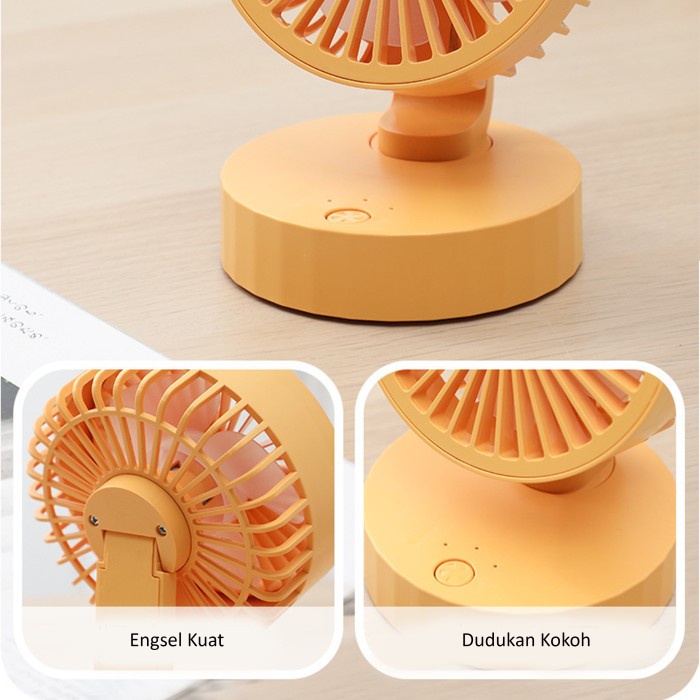 Kipas Angin Portable Mini Fan Kipas Angin Mini Kipas 3 Speed 1200 mAh
