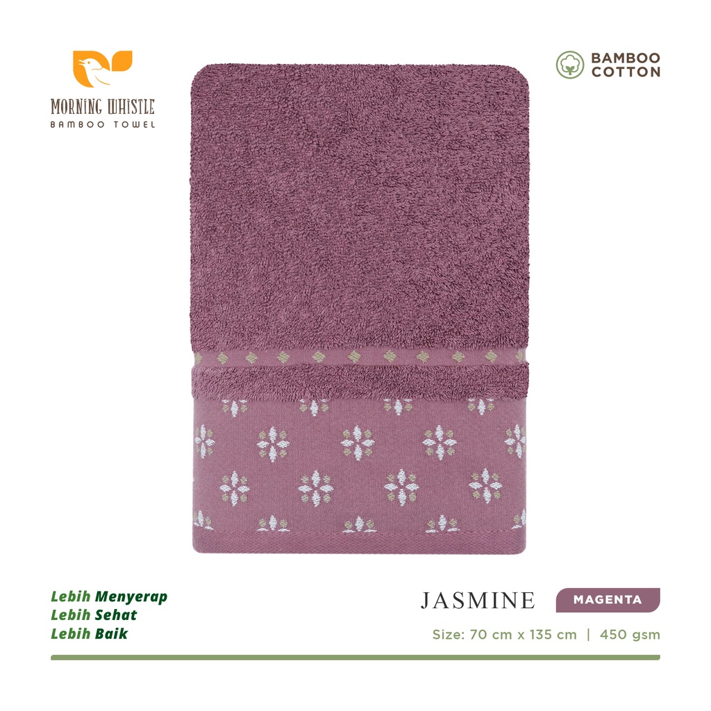 Handuk Mandi Dewasa Morning Whistle Bamboo Jasmine by Terry Palmer ukuran 70 x 135 cm