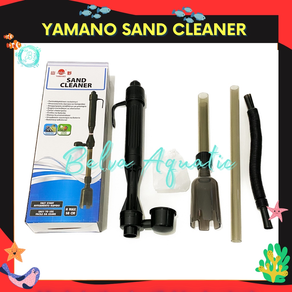 Yamano Sand Battery Cleaner Aquarium dulunya Magic Cleaner Pump Baterai Alat Kuras Pembersih Penyedot Penguras Air Akuarium Tank Ikan