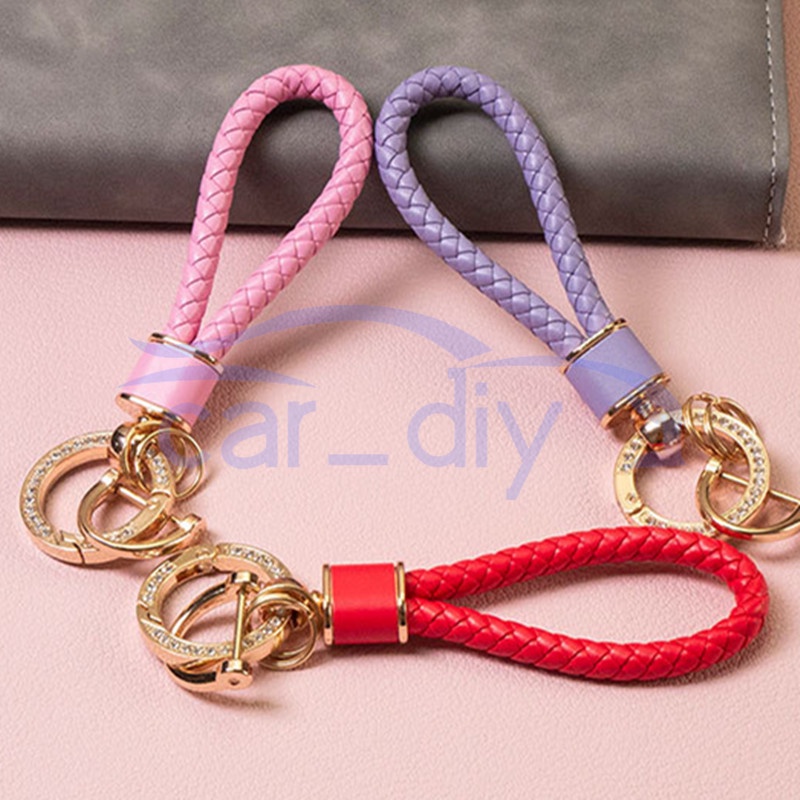 Gantungan Kunci Kemewahan Liontin Logam Lanyard Berwarna-warni Untuk Mobil Sepeda Motor Remote Key Bag Dekorasi Hadiah Elegan Gift Keychain