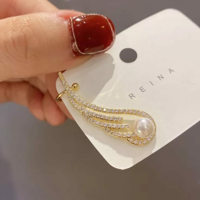 ANTING TUSUK GIWANG TUSUK KOREA STYLE ANTING KLIP MUTIARA PESTA