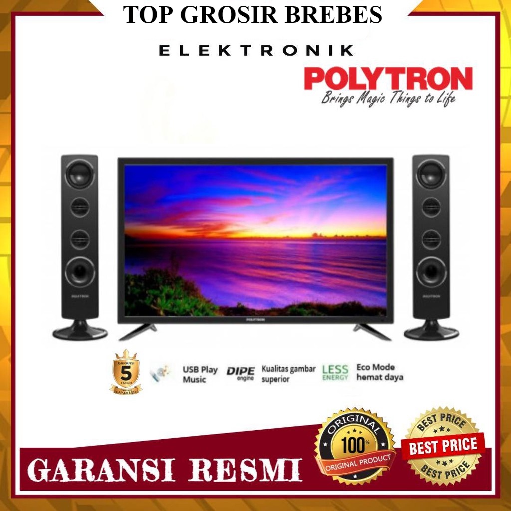 LED TV 32 INCH POLYTRON PLD-32TV0755 DIGITAL TV DVB-T2 PLD32TV0755 HD