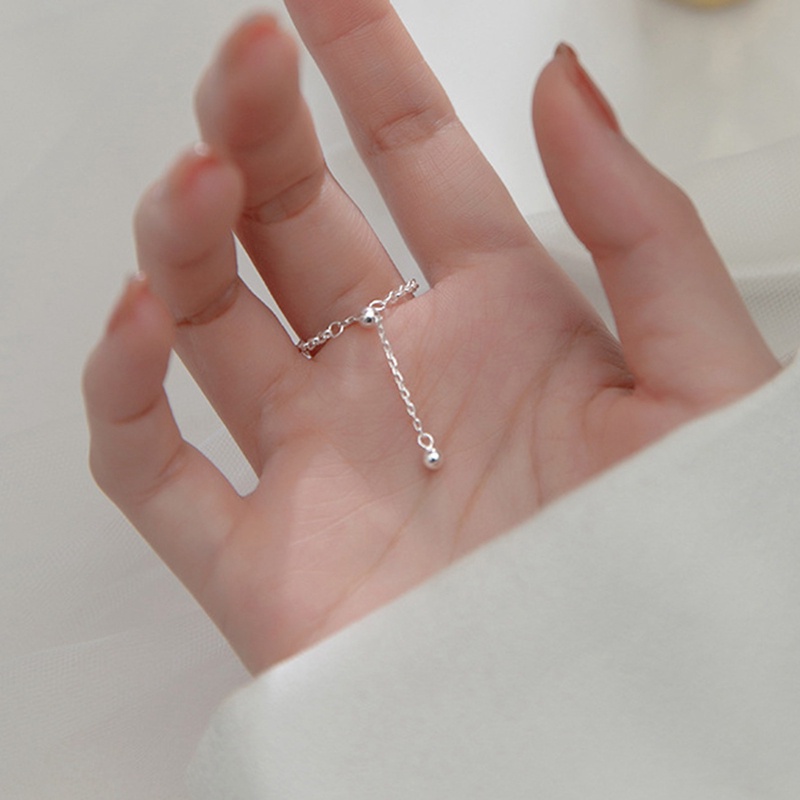 Cincin Tembaga Adjustable Rantai Moonstone Warna-Warni Fashion Untuk Wanita