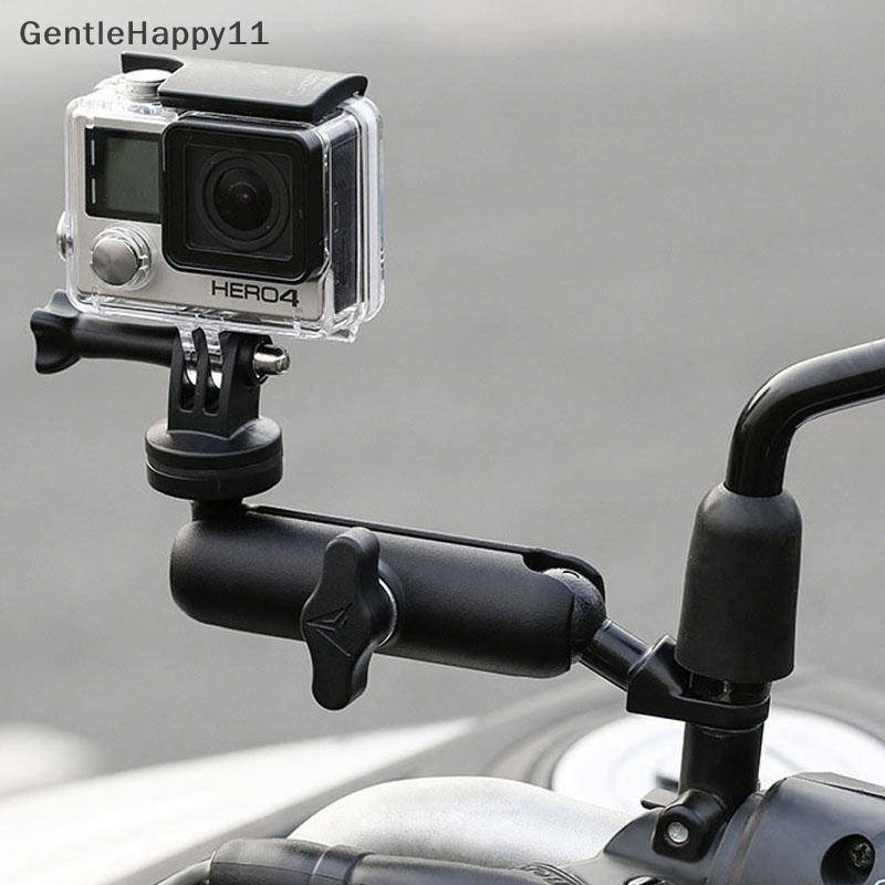 Gentlehappy Motor Sepeda Camera Holder Stang Mirror Mount Untuk GoPro Hero id