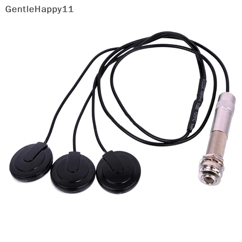 Gentlehappy Universal Pickup Piezo 3transducer 6.35mm Untuk Gitar Akustik Ukulele Mandolin id