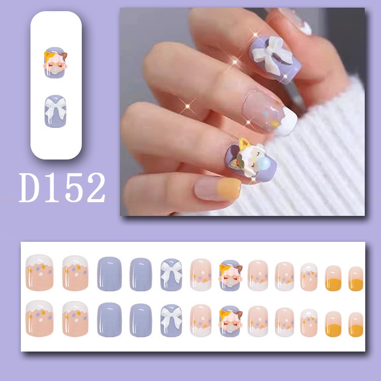 1559pcs DIY Kuku Palsu French Cool Finger Nail Art Stiker Kuku Palsu