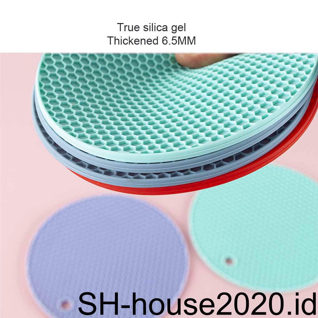 Silikon Putaran Peredam Panas Panci Pad Aksesoris Dapur Rumah Sederhana Rounded Holding Cushions Tatakan Holder Pelindung