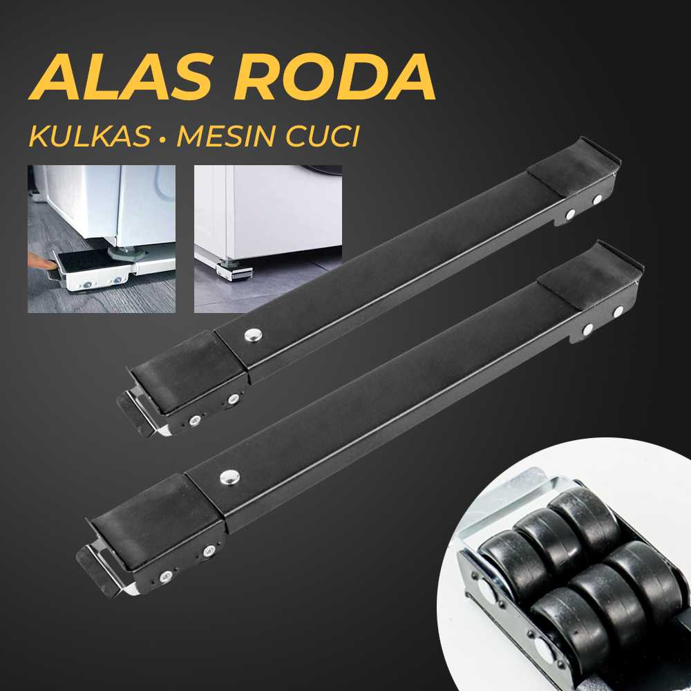 

Alas Roda Kulkas Mesin Cuci Stand Moveable Roller 70cm 2PC