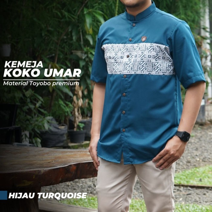 Baju Kemeja Koko Pria Umar Series Bahan Katun Toyobo Premium