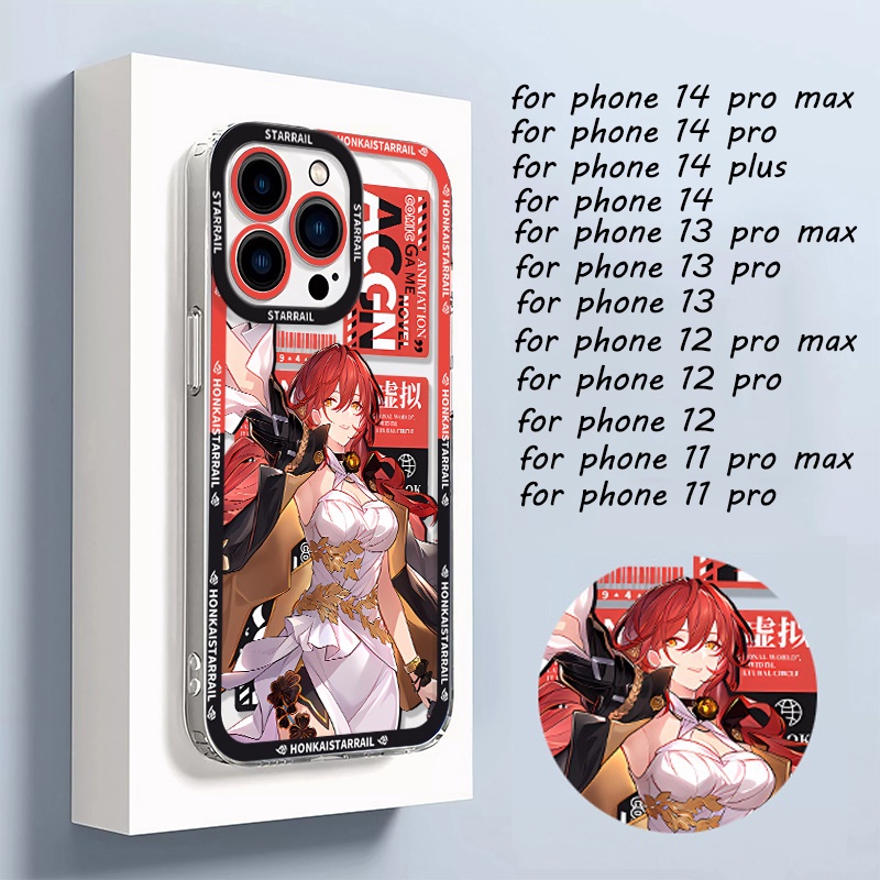 IPHONE Honkai Star Rail Himeko Soft Case Kompatibel Untuk Iphone11 14 13 12 Pro Max XS XR X8 7 6S Plus Casing Ponsel Tingyun Mini Transparan TPU Silikon Shockproof Cover