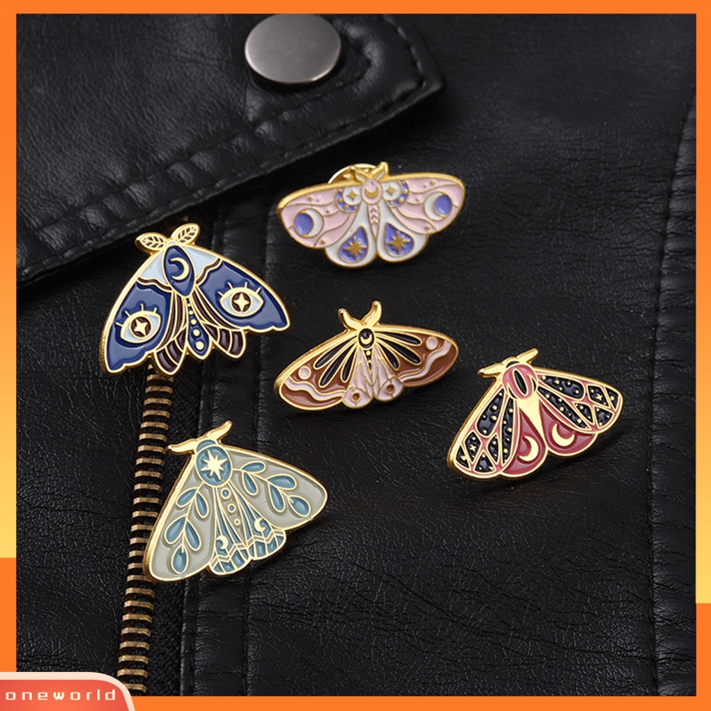 [ONE] Wanita Bros Ngengat Enamel Indah Pin Tas Lucu Khusus Untuk Hadiah