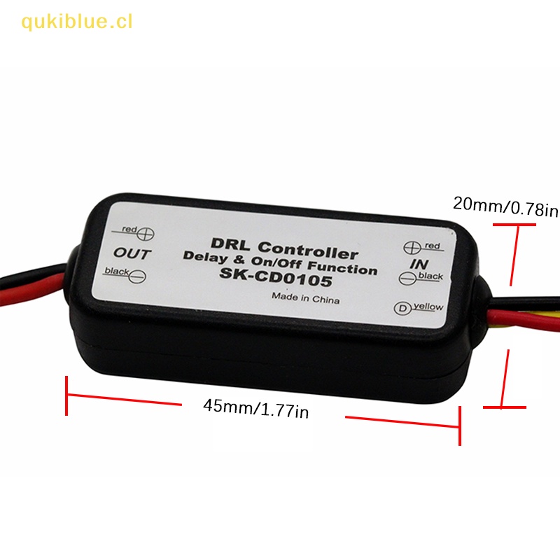 Qukiblue 1Pc DRL Controller Auto Mobil LED Siang Hari Berjalan Lampu Relay Harness Dimmer cl
