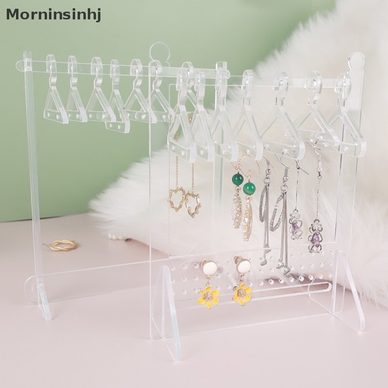 Mornin Mini Rak Gantungan Baju Anting Display Berdiri Kapasitas Besar Penyimpanan Perhiasan Jewelry Show Case Earring Hook Untuk Gadis DIY Hadiah id