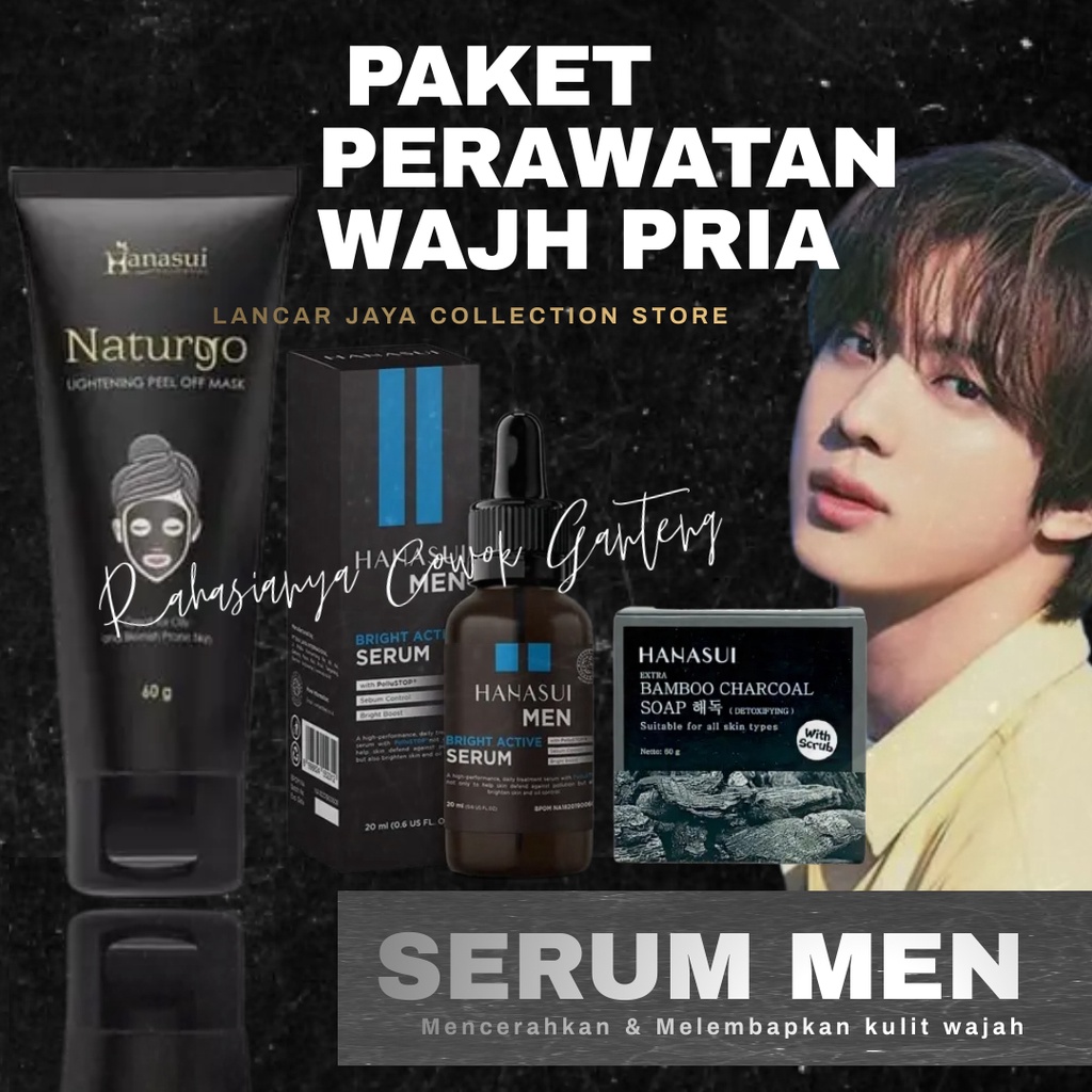 Paket Masker Wajah Bpom Masker+Perawatan+Pria Black Mask Masker Pengangkat komedo Pemutih Wajah Pria