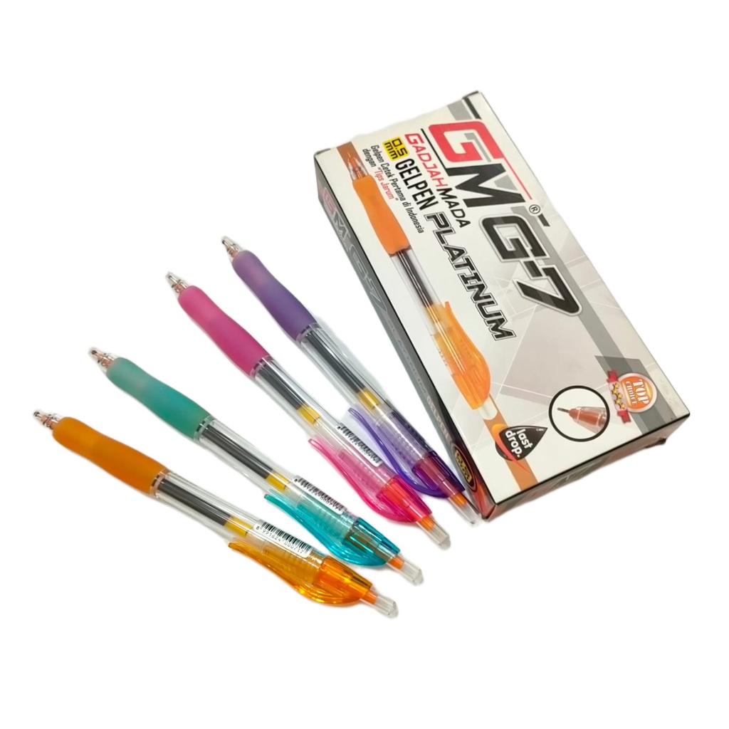 

JP Pena Gel Hitam Black Ballpoint Pen Pulpen Stationery ATK Alat Tulis Sekolah Kantor GM G-7 Platinum
