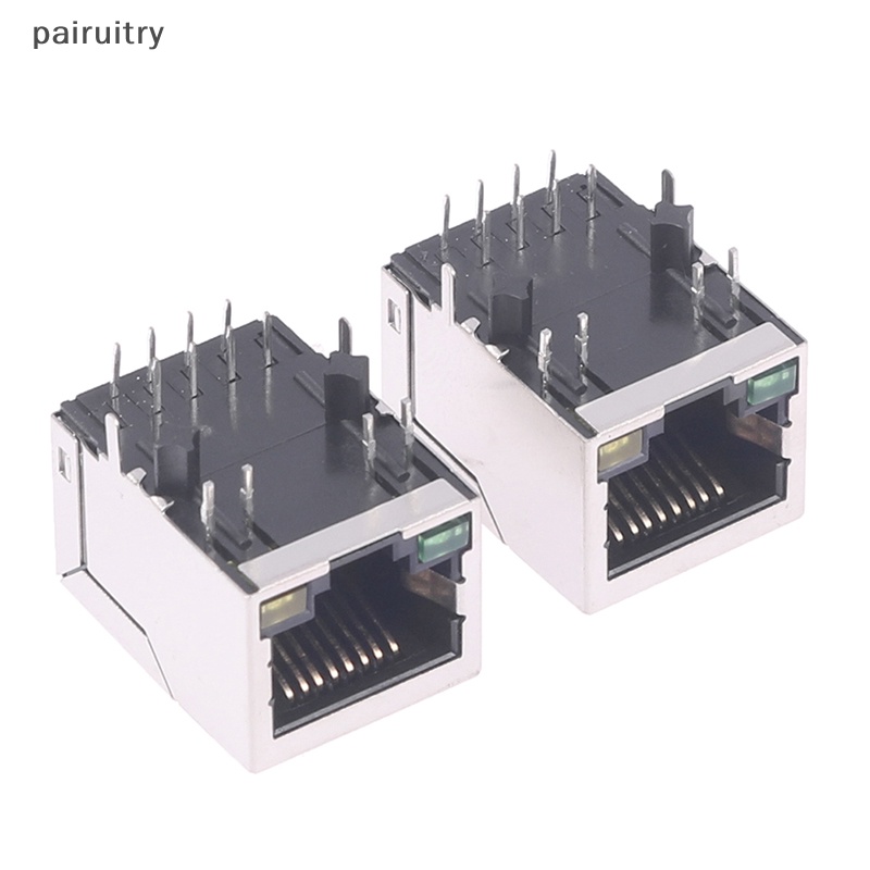 Prt 2PCS HR911105A Ethernet Interface RJ45 Trafo Jaringan 100M Single Port RJ45 Connector PRT