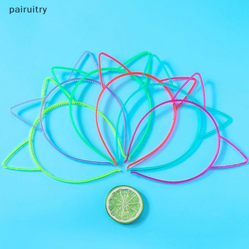 Prt Bando Telinga Kucing Bercahaya Anak Gadis Bayi Pesta Ulang Tahun festival Glow in dark Hairband Aksesoris Rambut PRT