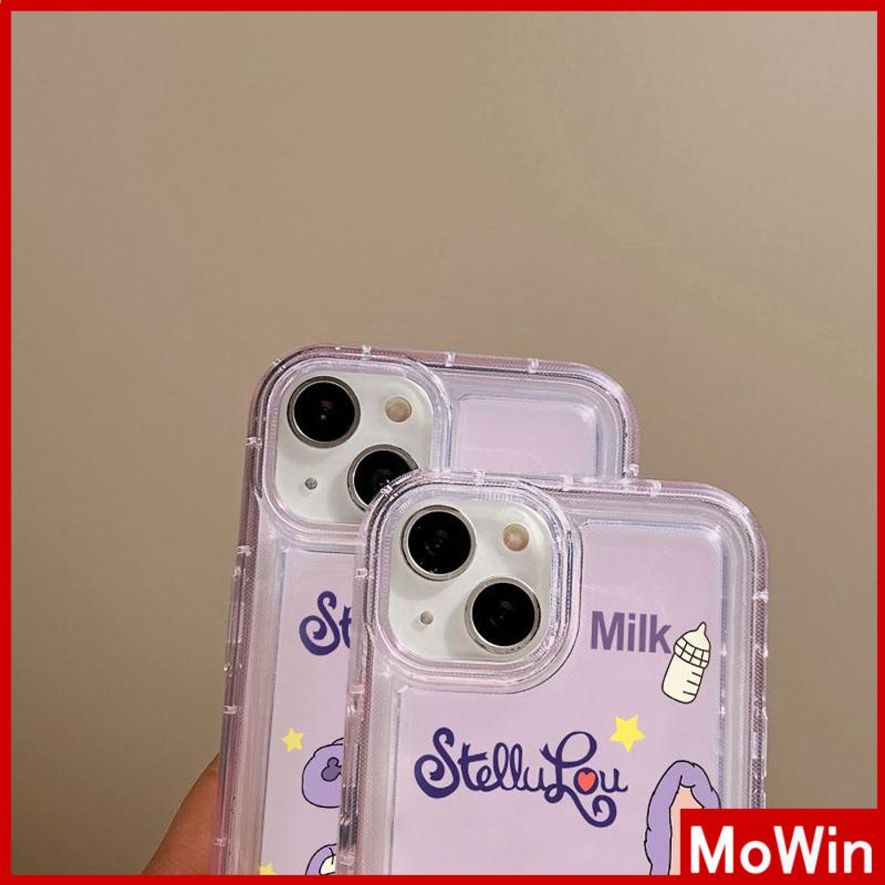 Case iPhone 14 Pro Max iPhone Case Bening Case TPU Soft Case Airbag Shockproof Lucu Ungu Kelinci Kompatibel dengan iPhone 13 Pro Max iPhone 12 Pro Max 11 8Plus 7Plus 6Plus XR XS