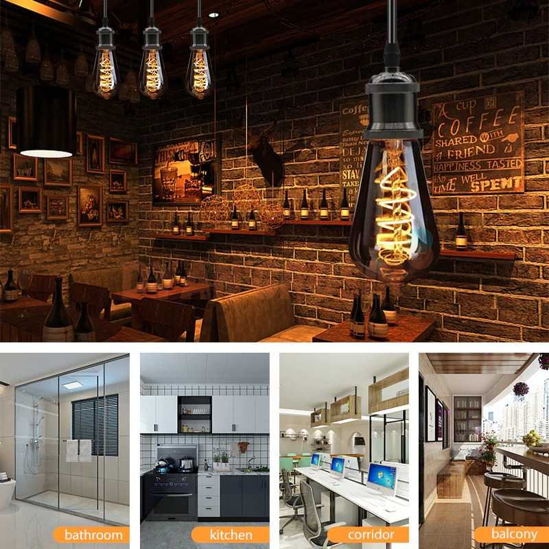 

KARWEN Socket Lampu Hias LED Retro Edison Light E27 - GY27