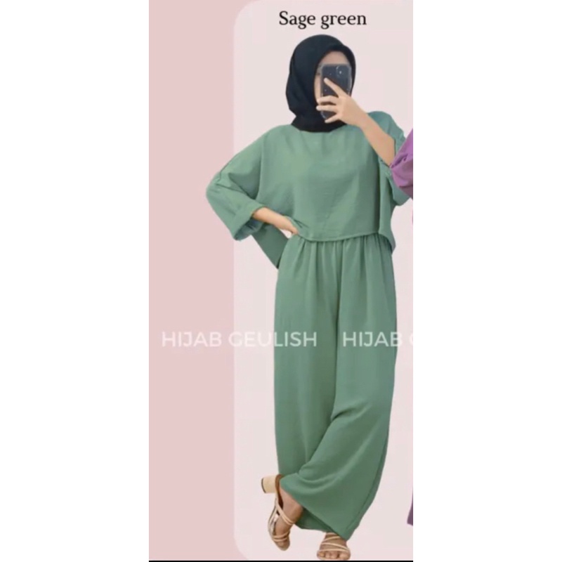 BEFAST - ZRD SETELAN FENA / ONE SET GLORY / Setelan Wanita Keluaran Terbaru / Outfit Daily Wanita Casual / Set Atasan Lengan Panjang+Celana Panjang / Fashion Kekinian Remaja ABG Trendy / Oneset Polos Terlaris / OOTD Wanita Hijab Style