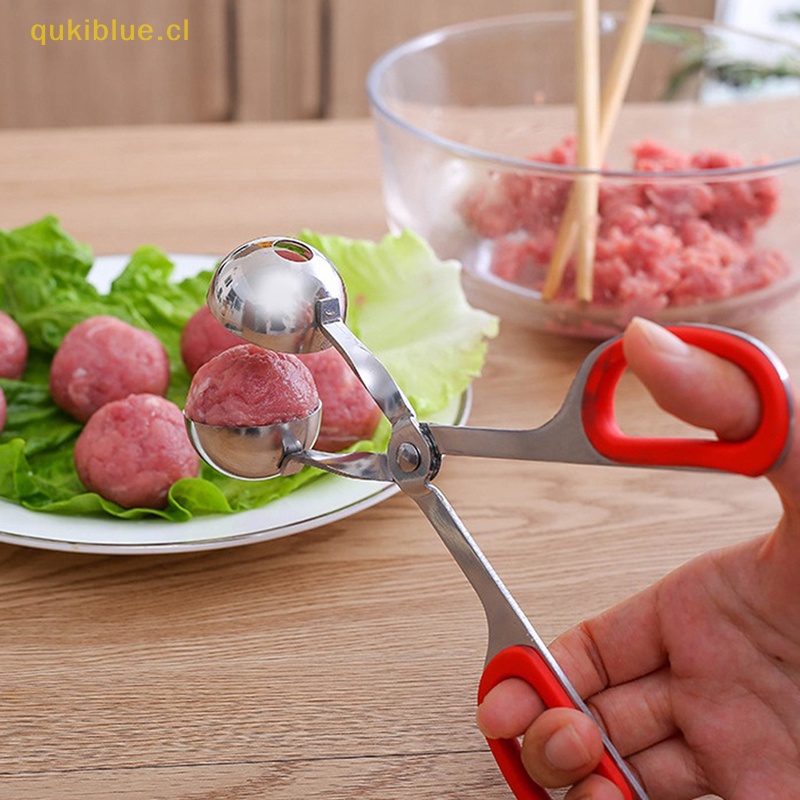 Qukiblue 1PC Alat Pembuat Bakso Dapur Stainless Steel Non Bakso Klip Aksesoris cl